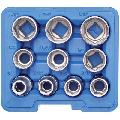 Cassetta bussole esagonali da 1/2' in pollici BGS2434