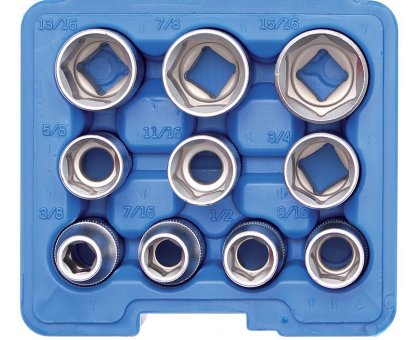 Cassetta bussole esagonali da 1/2' in pollici BGS2434