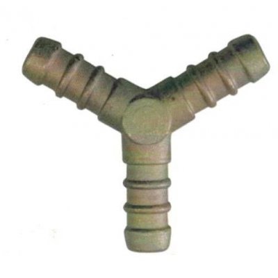 Portagomma 3 vie in ottone a Y per GAS METANO Ø 14 mm