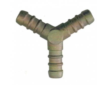 Portagomma 3 vie in ottone a Y per GAS METANO Ø 14 mm