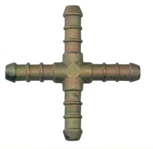 Portagomma 4 vie in ottone a CROCE per GPL Ø 9 mm