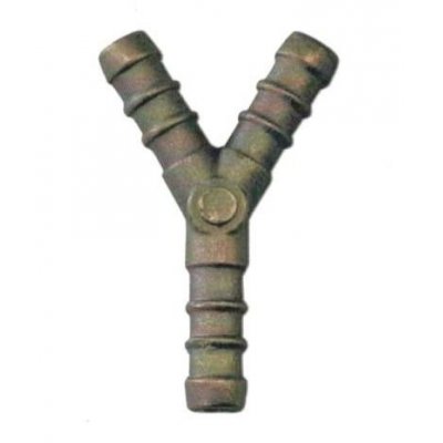 Portagomma 3 vie in ottone a Y per GPL Ø 9 mm