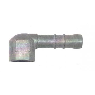 Portagomma curvo per gas metano filetto F 1/2' x 13 mm
