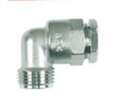 Gomito in ottone MF 1/2' con ogiva per tubo rame mm 14
