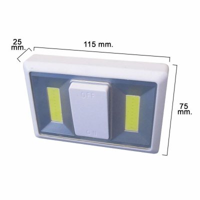 Lampada LED da parete con interruttore e calamita MAURER