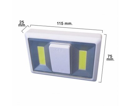 Lampada LED da parete con interruttore e calamita MAURER