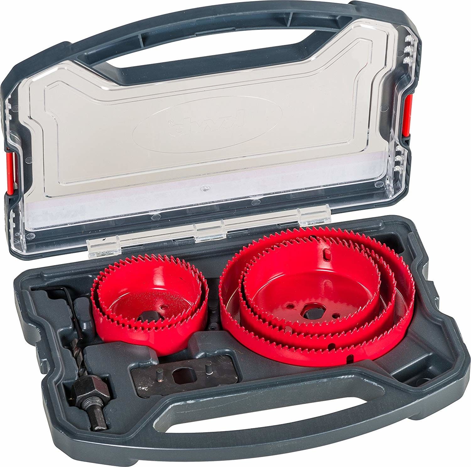 Set 8 pezzi seghe a tazza con mandrino KWB 109178