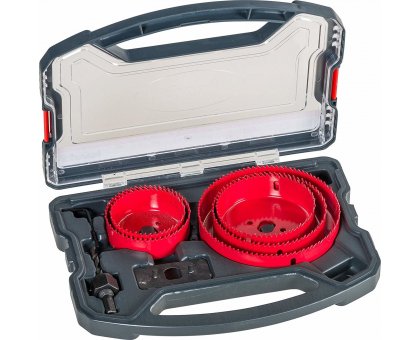 Set 8 pezzi seghe a tazza con mandrino KWB 109178
