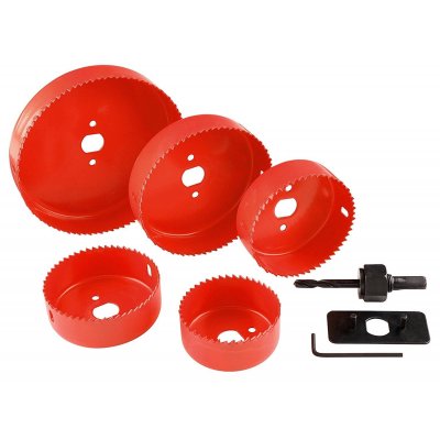 Set 8 pezzi seghe a tazza con mandrino KWB 109178