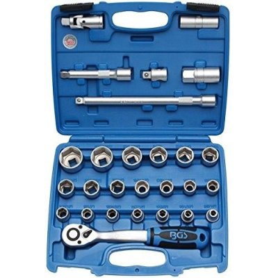 Valigetta 27 pezzi cricco e bussole mm 8-32 attacco 1/2" BGS2224