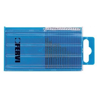 Set 20 micropunte in HSS rivestite al TIN da 0,25 a 1 mm FERVI P068