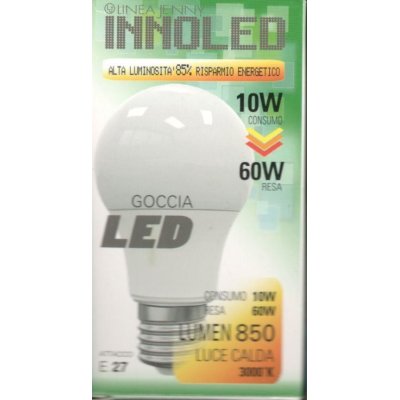 Lampadina LED GOCCIA 10w E27 Luce calda 3000 K