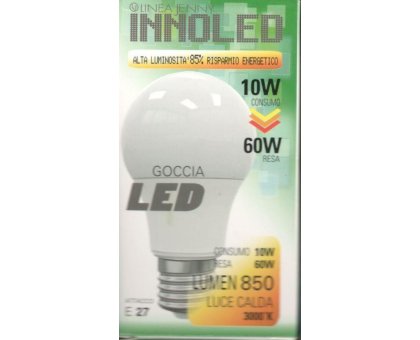 Lampadina LED GOCCIA 10w E27 Luce calda 3000 K