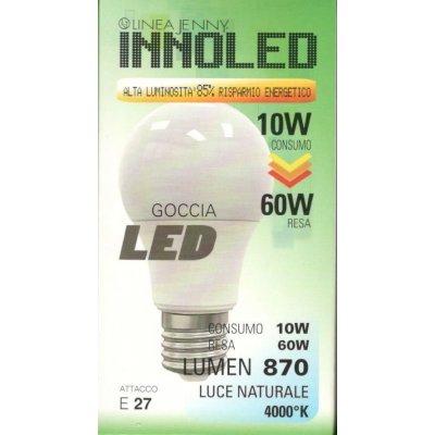 Lampadina LED GOCCIA 10w E27 Luce naturale 4000 K