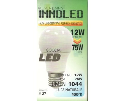 Lampadina LED GOCCIA 12w E27 Luce naturale 4000 K