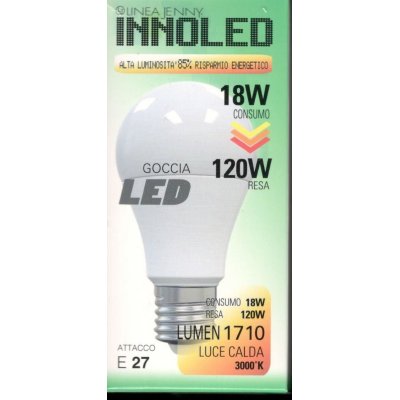 Lampadina LED GOCCIA 18w E27 Luce calda 3000 K