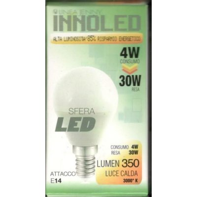 Lampadina LED SFERA 4w E14 Luce calda 3000 K