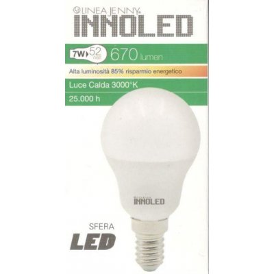 Lampadina LED SFERA 7w E14 Luce calda 3000 K
