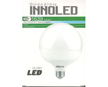 Lampadina LED GLOBO 18w E27 Luce naturale 4000 K