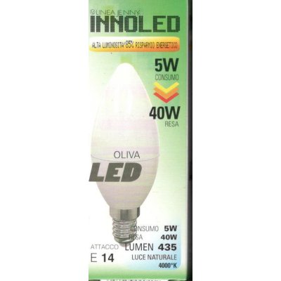 Lampadina LED OLIVA 5w E14 Luce naturale 4000 K