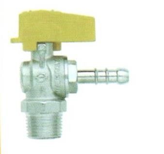 Rubinetto a sfera a squadra con portagomma per gas GPL attacco 1/2" M