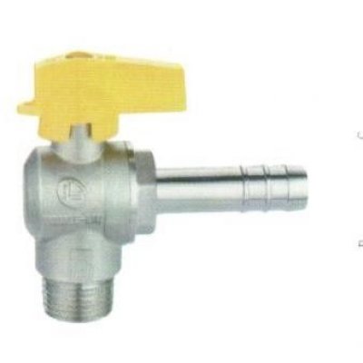 Rubinetto a sfera a squadra con portagomma per gas METANO attacco 1/2" M