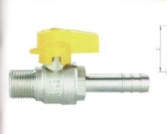 Rubinetto a sfera diritto con portagomma per gas METANO attacco 1/2" M