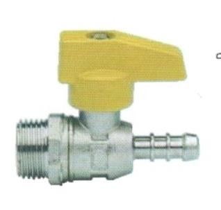 Rubinetto a sfera diritto con portagomma per gas GPL attacco 1/2" M