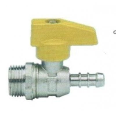 Rubinetto a sfera diritto con portagomma per gas GPL attacco 1/2" M