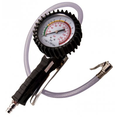 Pistola gonfiaggio con manometro Ø 80 mm 0-10 bar attacco rapido BGS3242