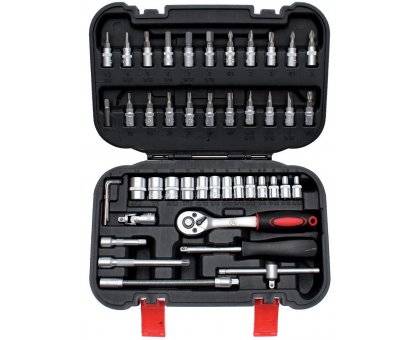 Set 46 pezzi bussole cricchetto e accessori da 1/4' BGS2142