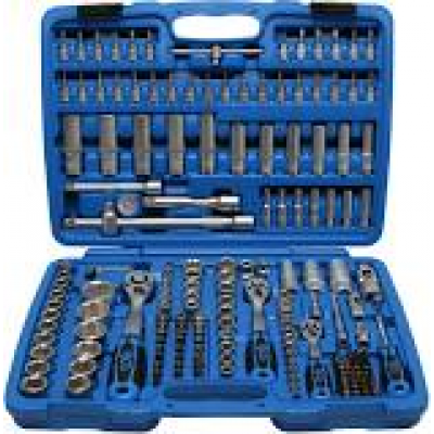 Cassetta 192 pezzi bussole esagonali con attacchi 1/4'-3/8'-1/2' BGS2243