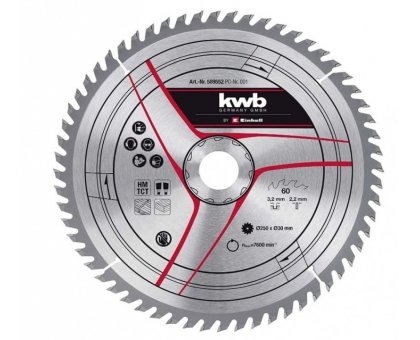 Disco da taglio mm 250 x foro 30 mm 60 denti Kwb 589552