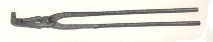 Tenaglia da forgia con becchi piatti piegati cm 60