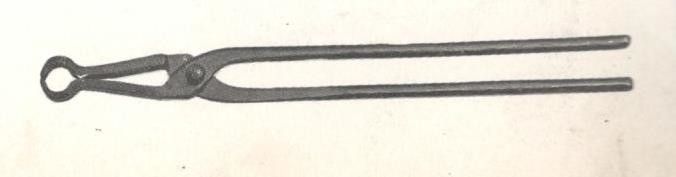 Tenaglia da forgia con becchi ad anello cm 60