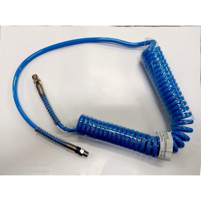 Spirale poliuretano mm 5,5x8 mt 5 raccordata con maschi girevoli 1/4'