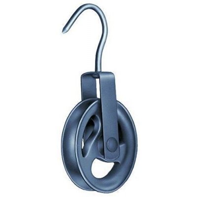 Carrucola pozzo in ghisa Ø 145 mm con gancio girevole colore nero