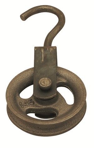 Carrucola pozzo in ghisa Ø 180 mm con gancio