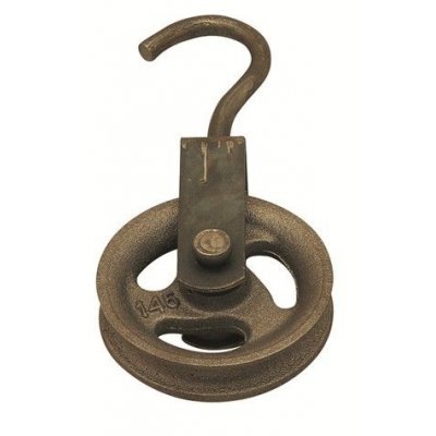 Carrucola pozzo in ghisa Ø 200 mm con gancio
