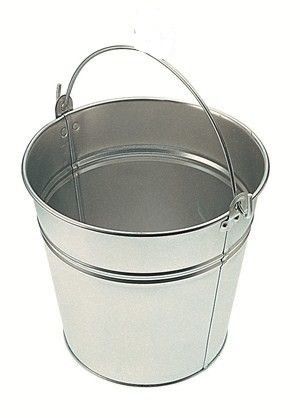Secchio lt 12 in lamiera zincata PESANTE gr 1250 diametro cm 30 altezza cm 29
