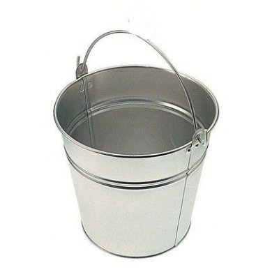 Secchio lt 12 in lamiera zincata PESANTE gr 1250 diametro cm 30 altezza cm 29