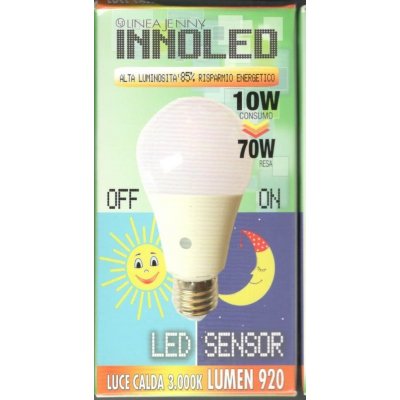 Lampadina LED crepuscolare E27 10w 3000 k