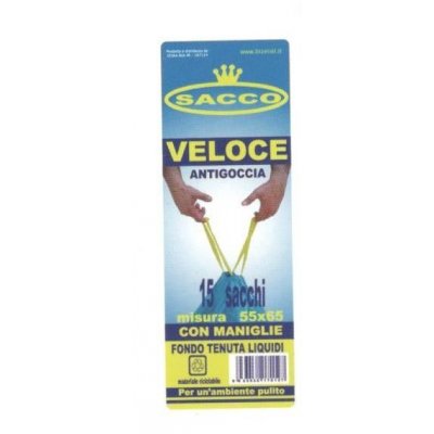 Sacco immomdizia con legacci cm 55 x 65 giallo pz 15