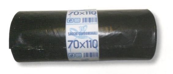 Sacchi immondizia nero cm 70 x 110 conf. pz 10