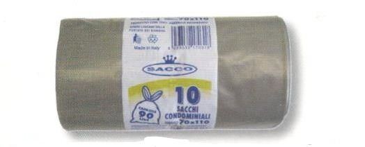 Sacco trasparente cm 70 x 110 confezione da pz 10