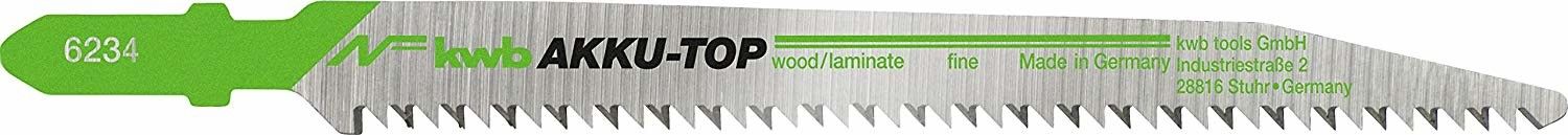 Set 2 lame seghetto per Legno DOWN CUT, Attacco a T 116 mm passo 1,9 KWB 623420