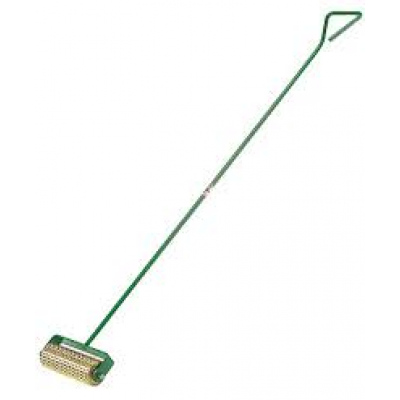 Bocciarda dentata a rullo in ottone con asta cm 130