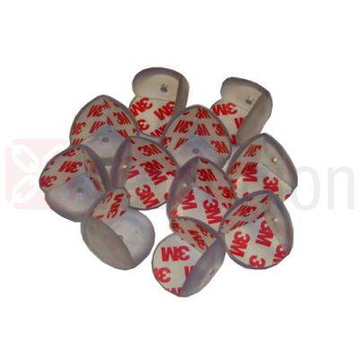 Paraspigolo pvc trasparente biadesivo grande mm 25 x 25