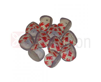 Paraspigolo pvc trasparente biadesivo grande mm 25 x 25