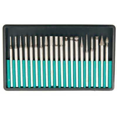 Set 20 punte diamantate per fresare e smerigliare BGS1607